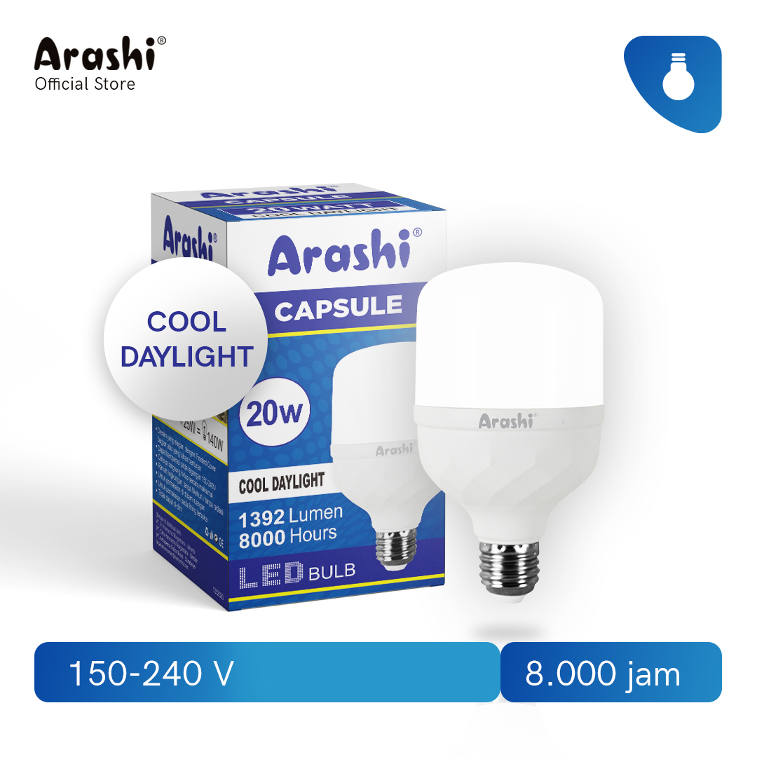 Arashi Lampu LED Capsule 20 watt CDL 5pcs - Putih