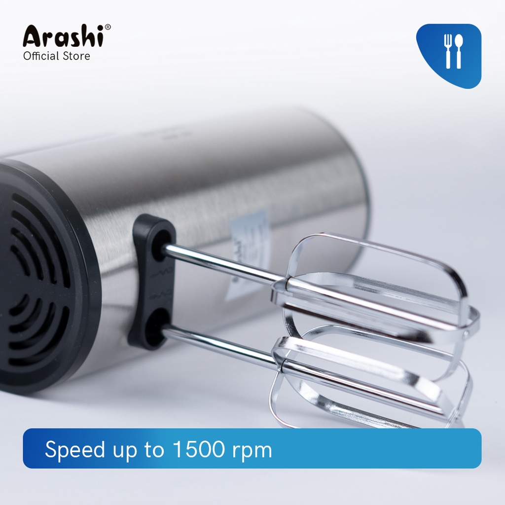 Arashi Hand Mixer AHM 1901/190Watt/2 pengocok/5 pilihan kecepatan