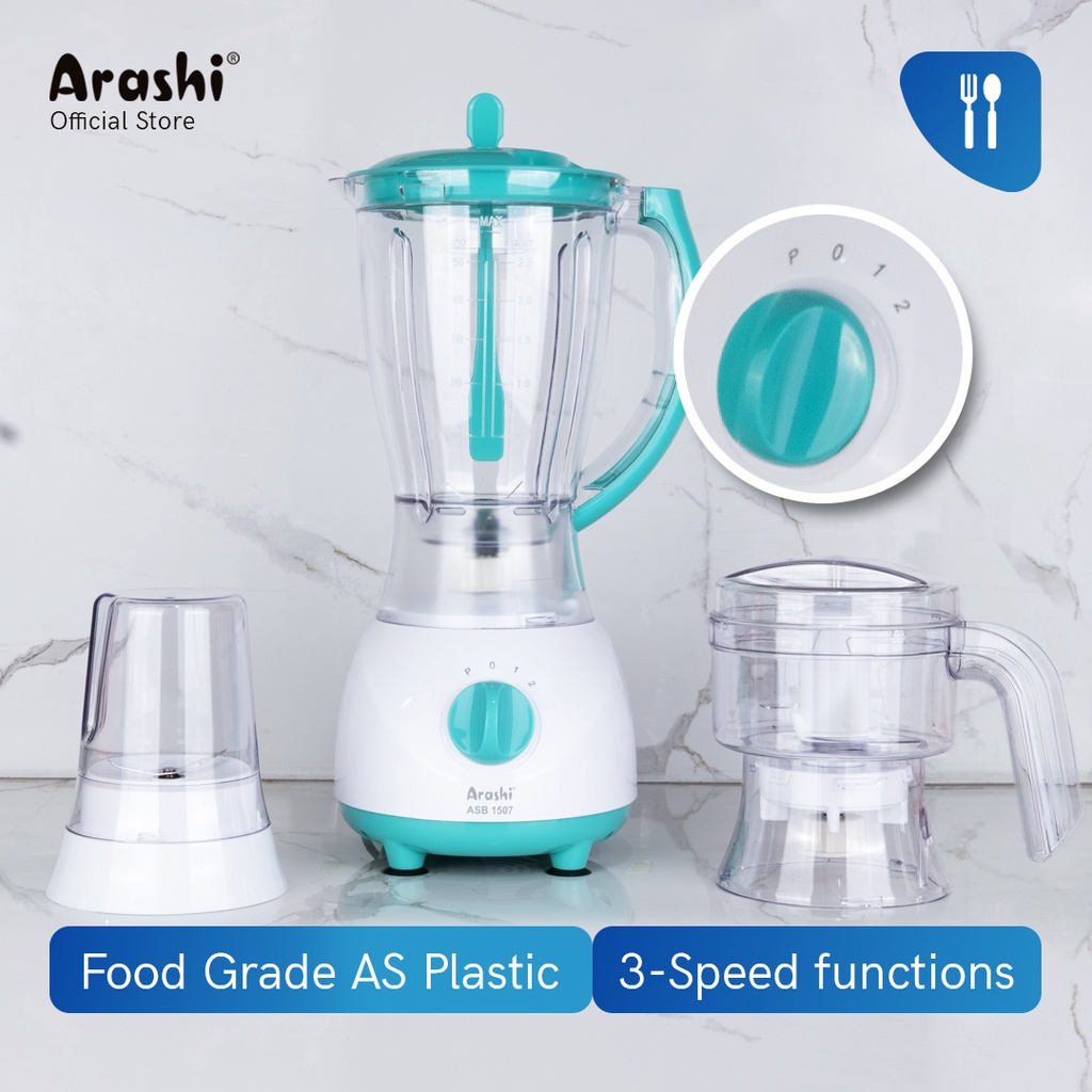 Arashi Stand Blender ASB 1507 Pelumat/ Jar Plastik/ 3 Mode Kecepatan