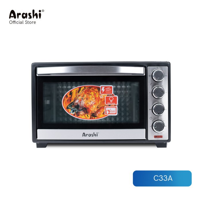 Arashi Oven C33A / Kapasitas 33 L / 400-800W / Body Dalam Galvanis