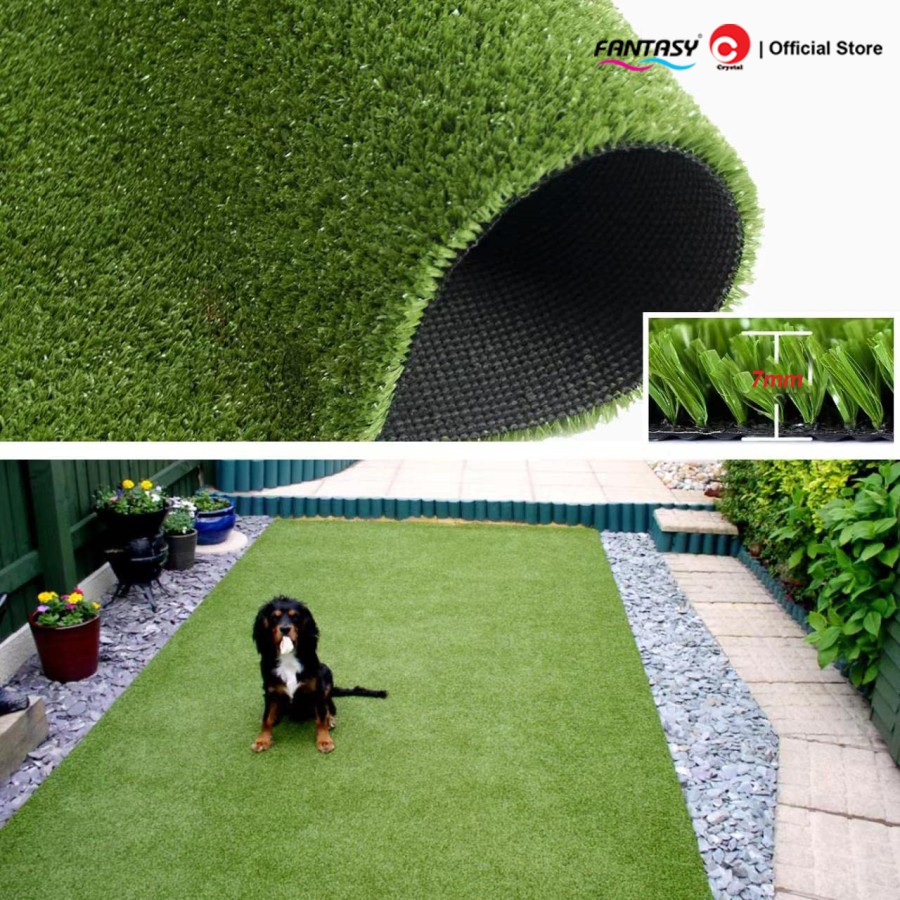 Rumput Sintetis Meteran 7mm 1mx1m Rumput Sintetis Outdoor Indoor
