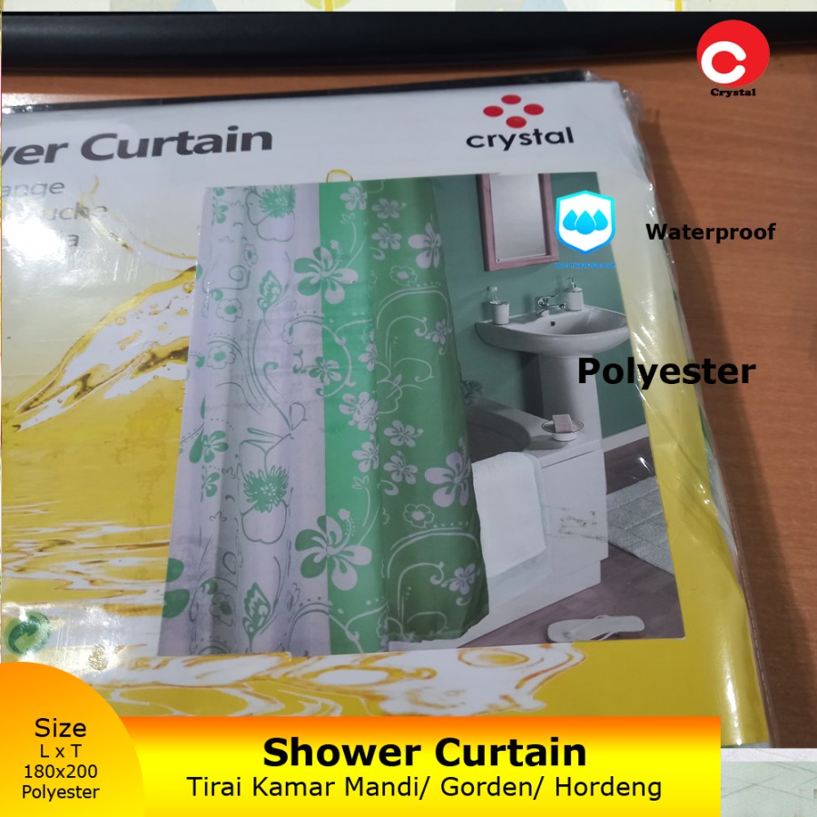 Polyester Tirai Kamar Mandi Motif Carol Gorden Shower Curtain Tirai