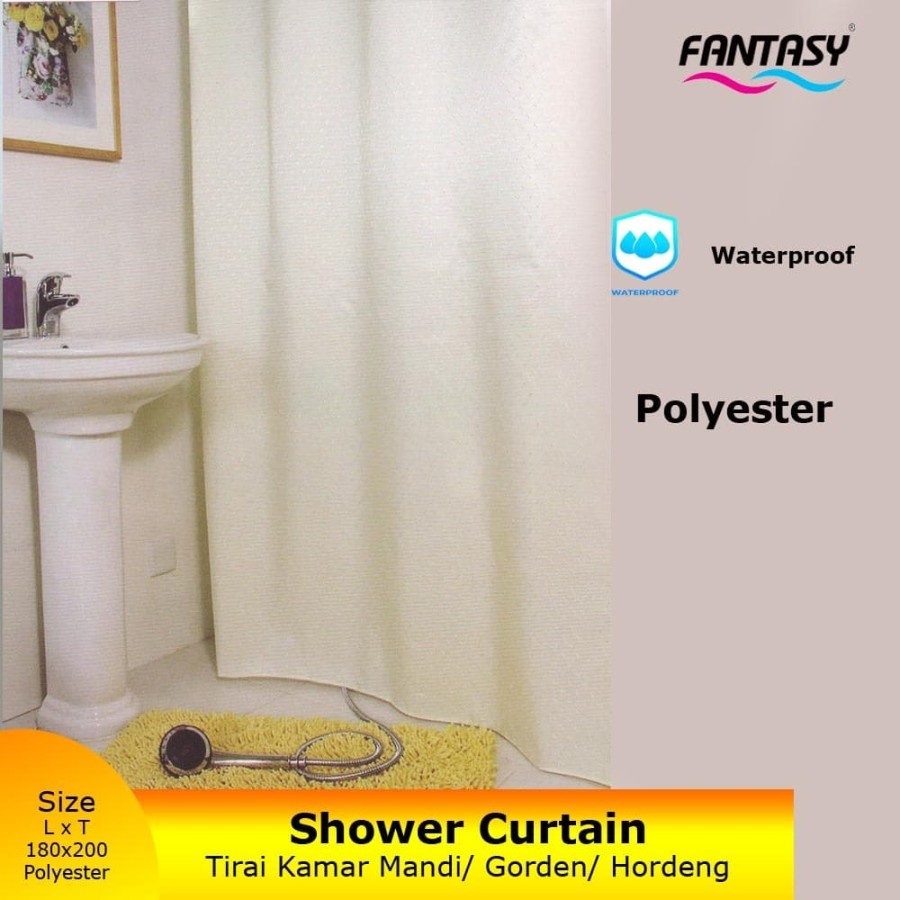 Polyester Tirai Kamar Mandi Ornamento Gorden Shower Curtain 180x200cm