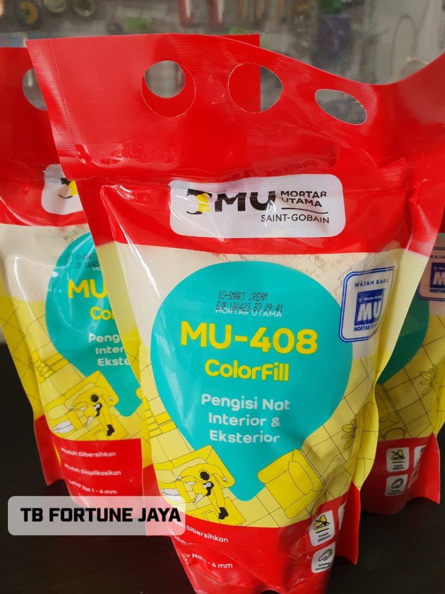 Jual Mortar Utama MU-408 ColorFill Pengisi Nat Keramik 1Kg / Semen Instan