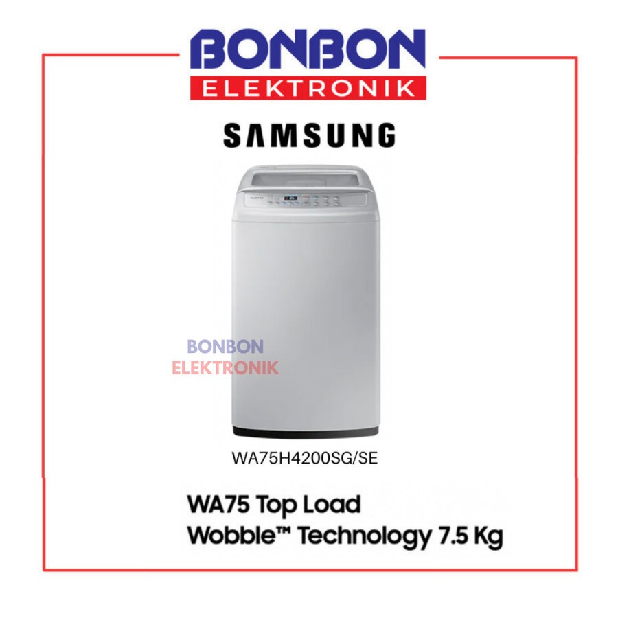 Samsung Mesin Cuci 1 Tabung 7.5KG WA75H4200SG / WA75H4200 Magic Filter