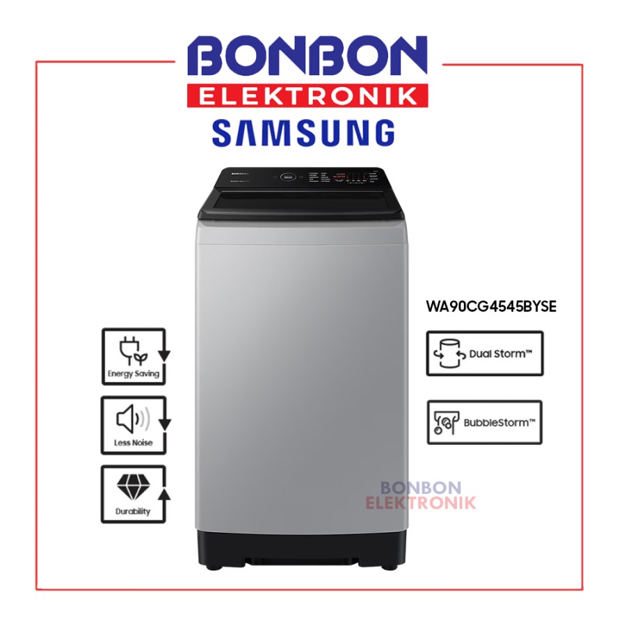 Samsung Mesin Cuci Top Loading 9KG WA90CG4545BYSE / WA90 Ecobubble