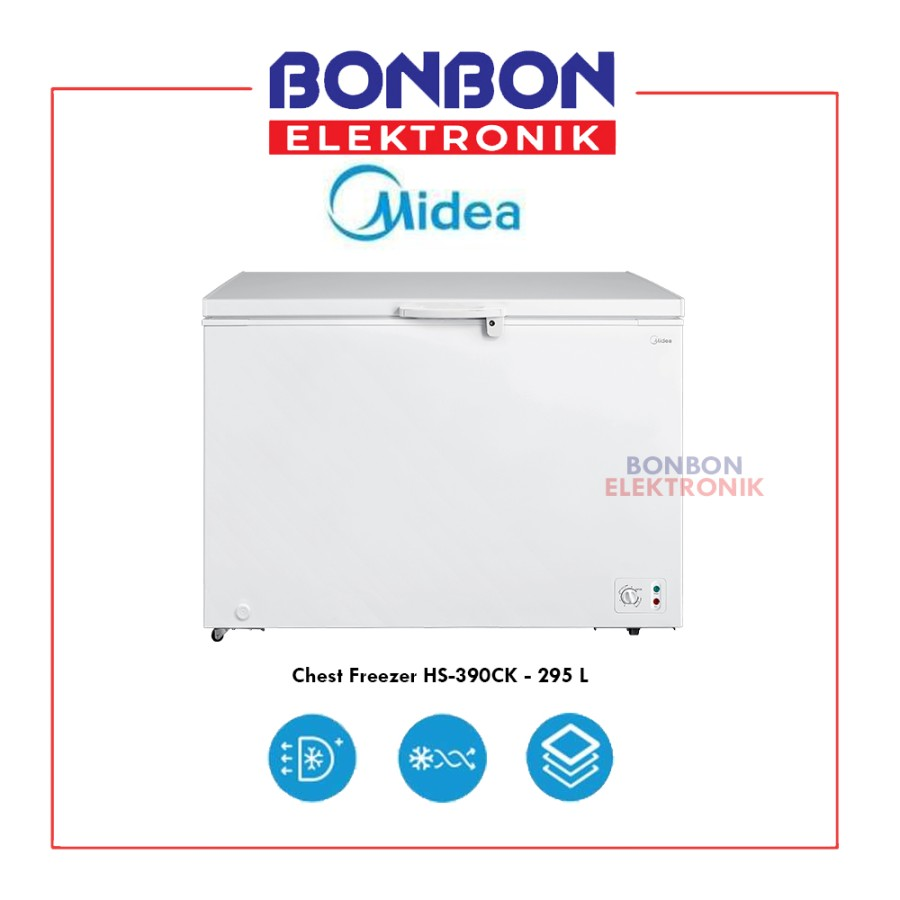Jual Midea Chest Freezer 295L HS390CK / HS390CK Freezer Box
