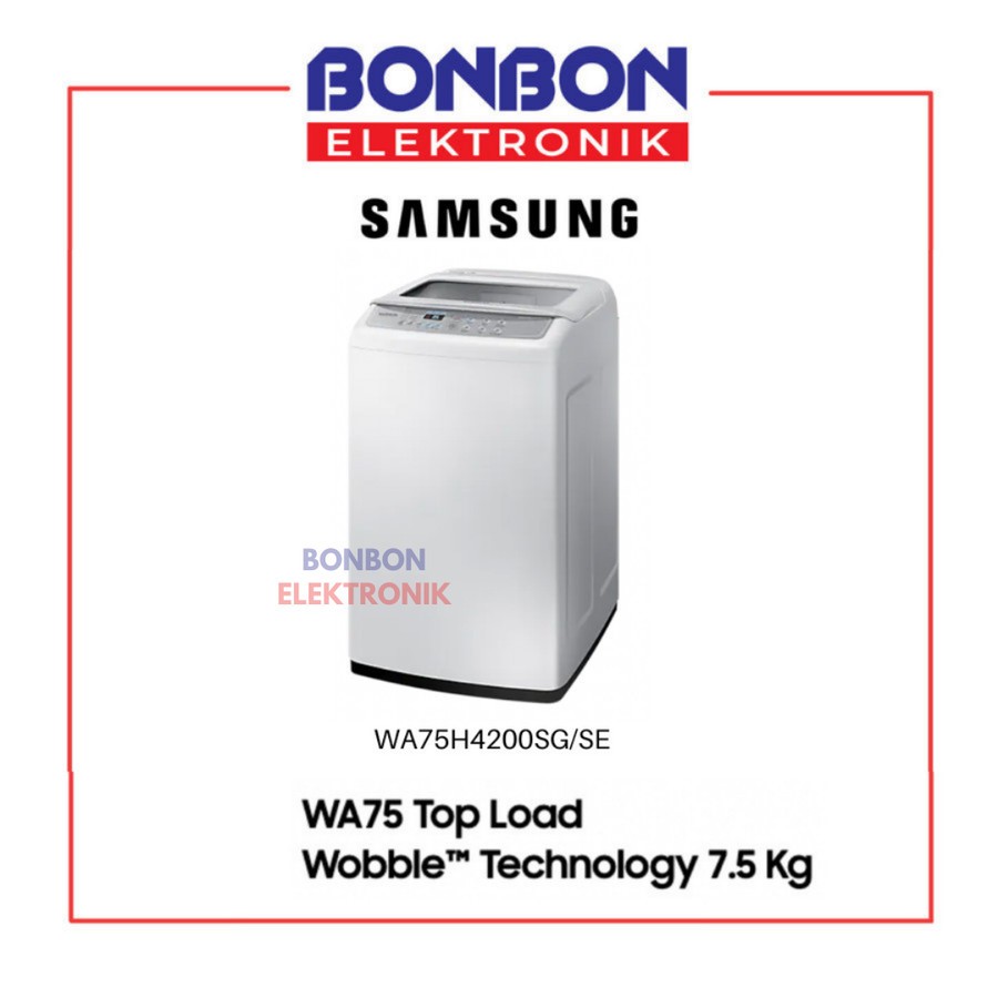Samsung Mesin Cuci 1 Tabung 7.5KG WA75H4200SG / WA75H4200 Magic Filter