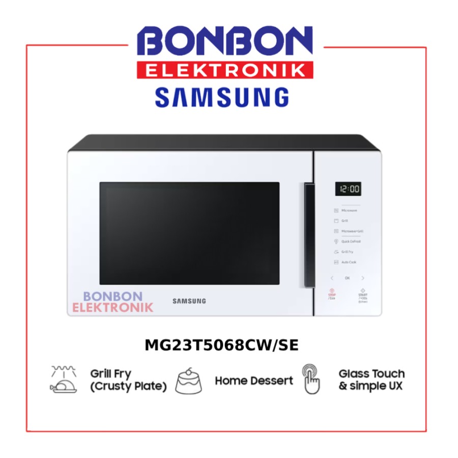 Samsung Microwave Grill MG23T5068CW/SE dengan Grill Fry 23L BESPOKE
