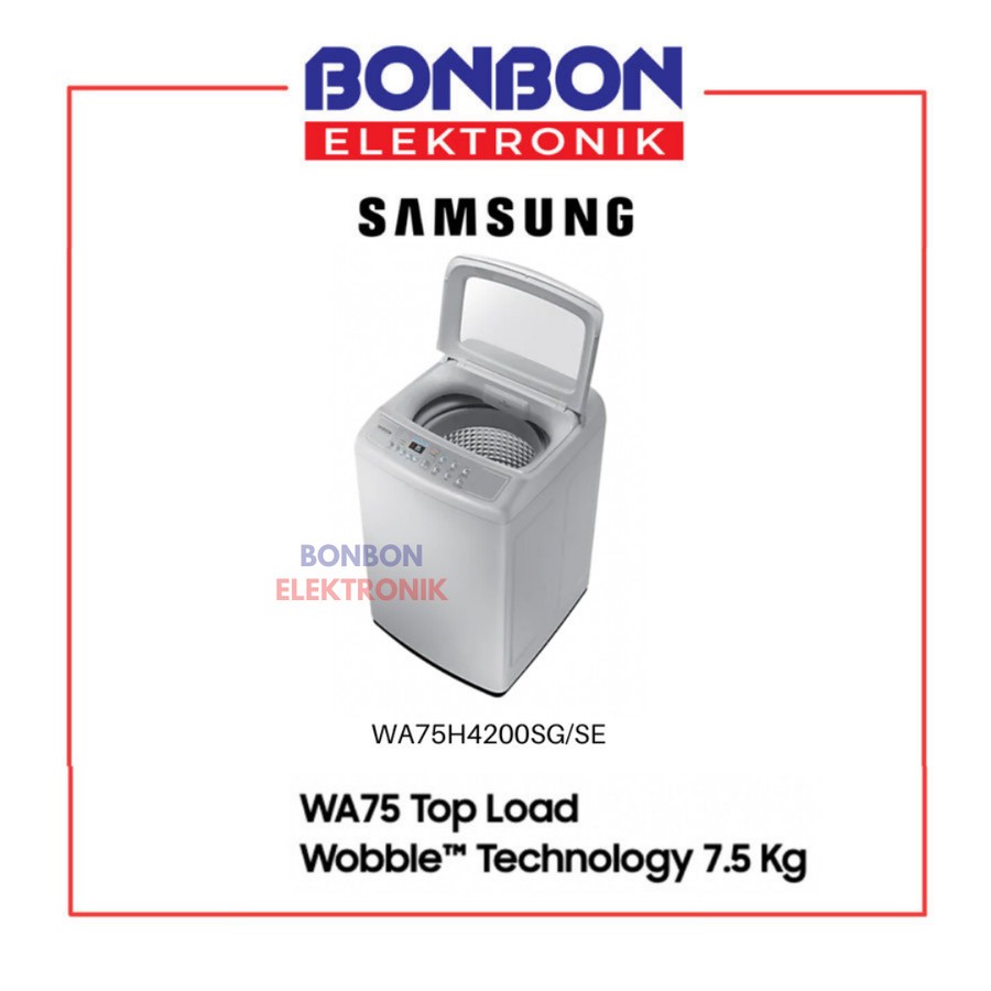 Samsung Mesin Cuci 1 Tabung 7.5KG WA75H4200SG / WA75H4200 Magic Filter