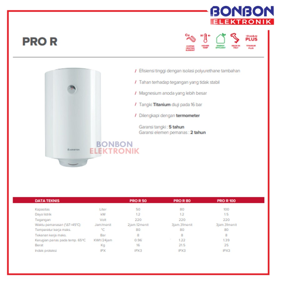 50 Liter Ariston Water Heater Water Heater 50 Liter Ariston