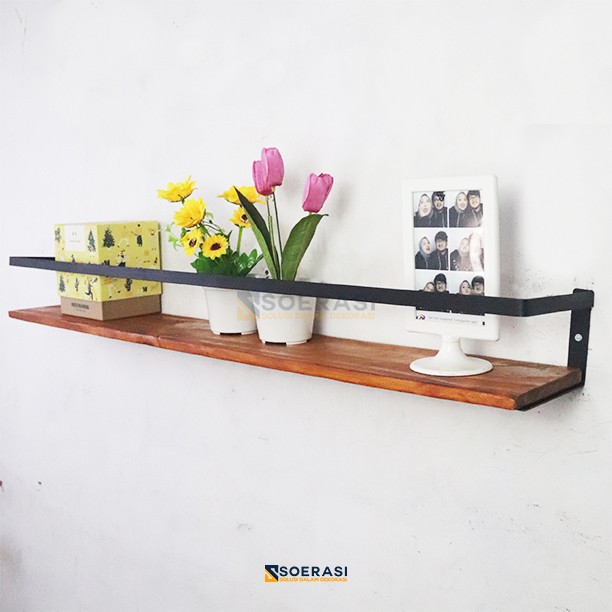 BIGspace 1M Rak Dinding Bumbu Toples Dapur Buku Koleksi Vintage