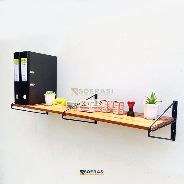 CAVA 1Meter Rak Dinding Penyimpanan Tanaman Dekorasi Lebar Multifungsi