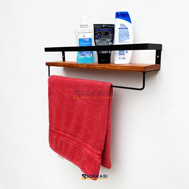 rak dinding kamar kayu minimalis murah