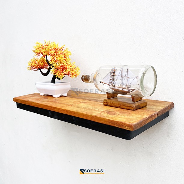 RAGA Rak sepatu set ambalan kayu simple lebar serbaguna minimalis