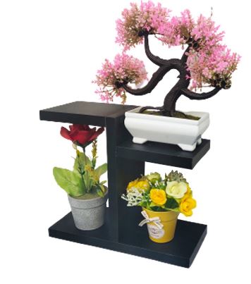 Rak Kayu Pot Bunga Minimalis Aesthetic 4 Tingkat 25x10x20cm