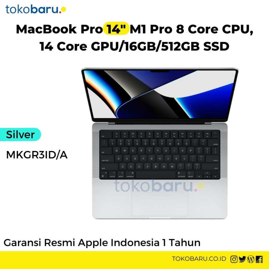 MacBook Pro 14" M1 Pro 8core CPU-14core GPU, 16GB / 512GB SSD IBOX 