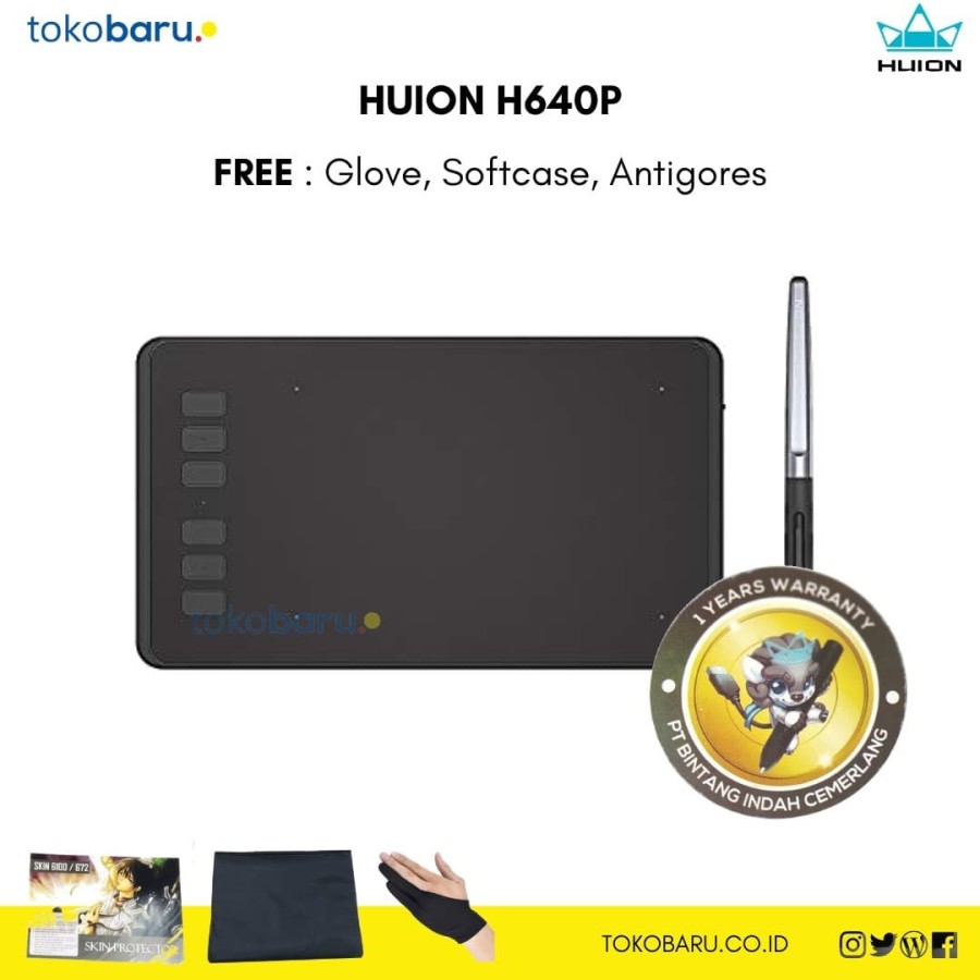 HUION H640 GARANSI 1 Tahun