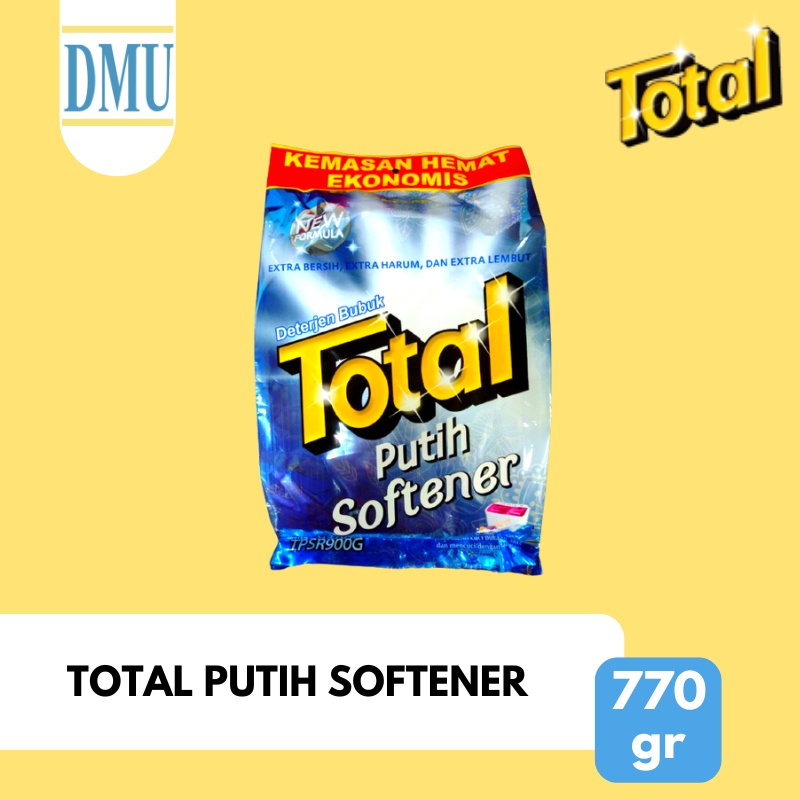 Sabun Detergent Bubuk Total Putih Softener 770 gr