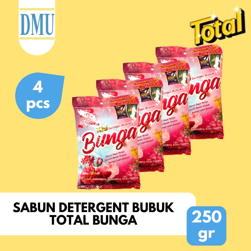 Sabun Detergent Bubuk Total Bunga 250gr - 4 Pcs