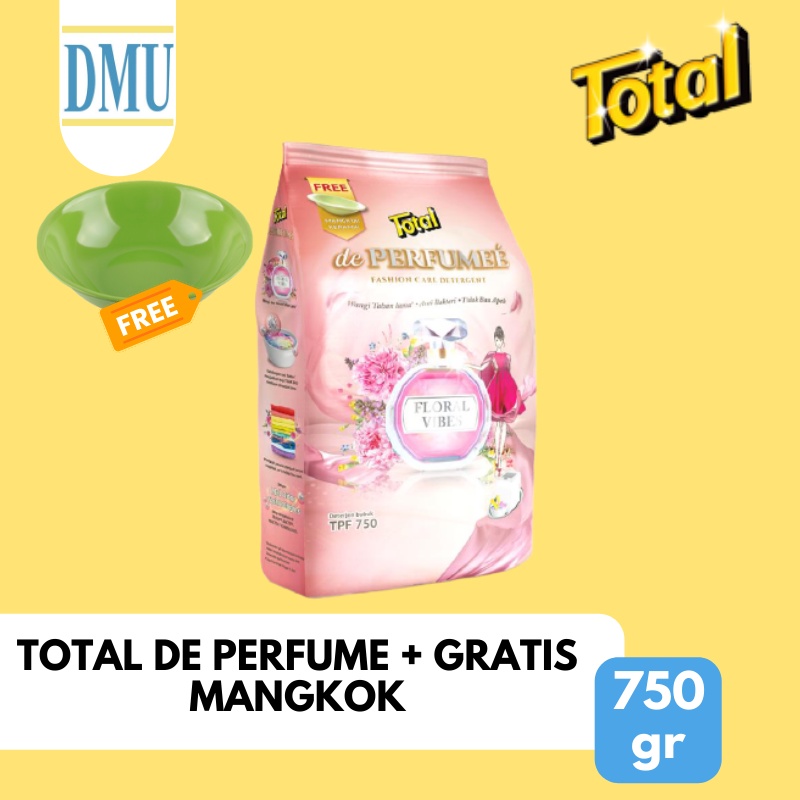 Sabun Detergent Bubuk Total de Perfumee 750gr + Gratis Mangkok