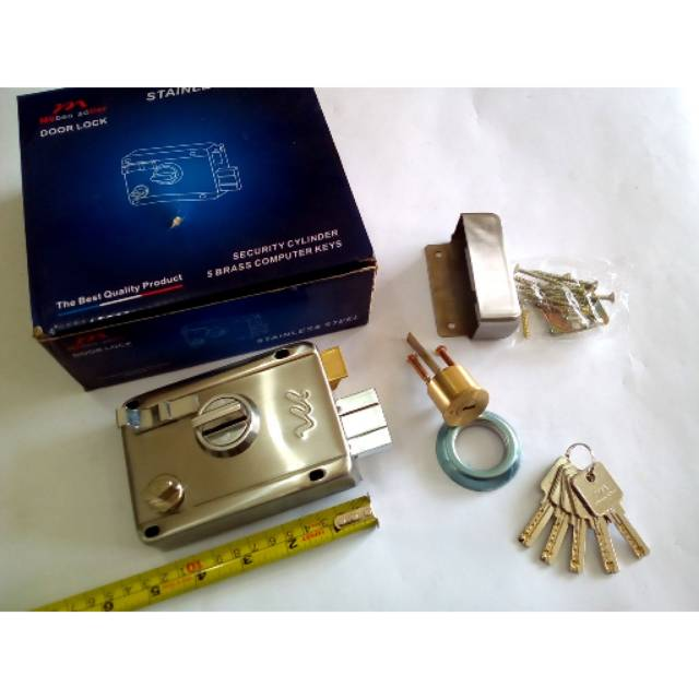 Kunci Pintu Besi Otomatis Muller/Kunci Otomatis 853 SS Stainless / Pintu Besi Gerbang / Garasi/KUNCI PINTU OTOMATIS KUNCI PINTU