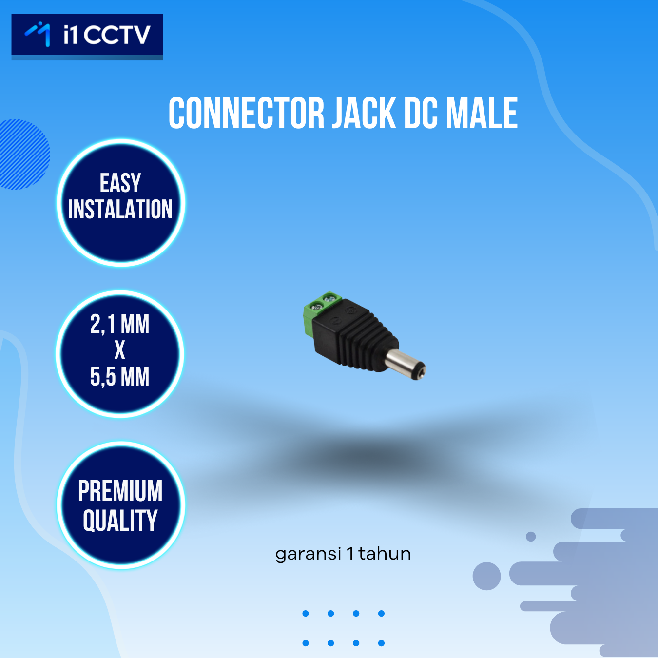 CONNECTOR JACK DC MALE