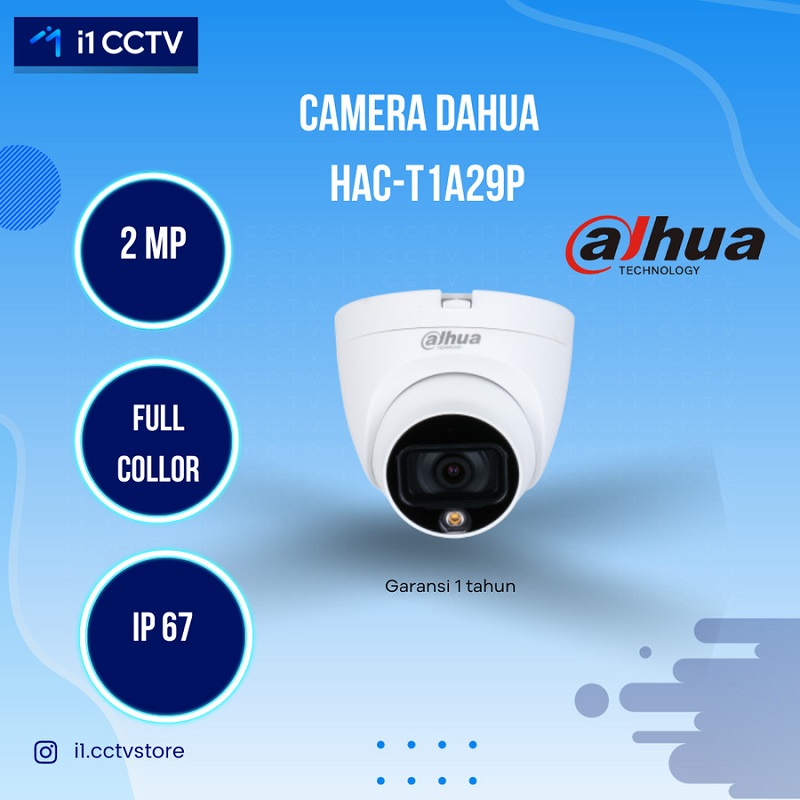CAMERA FULL COLOR DAHUA COOPER INDOOR 2MP HAC-T1A29P