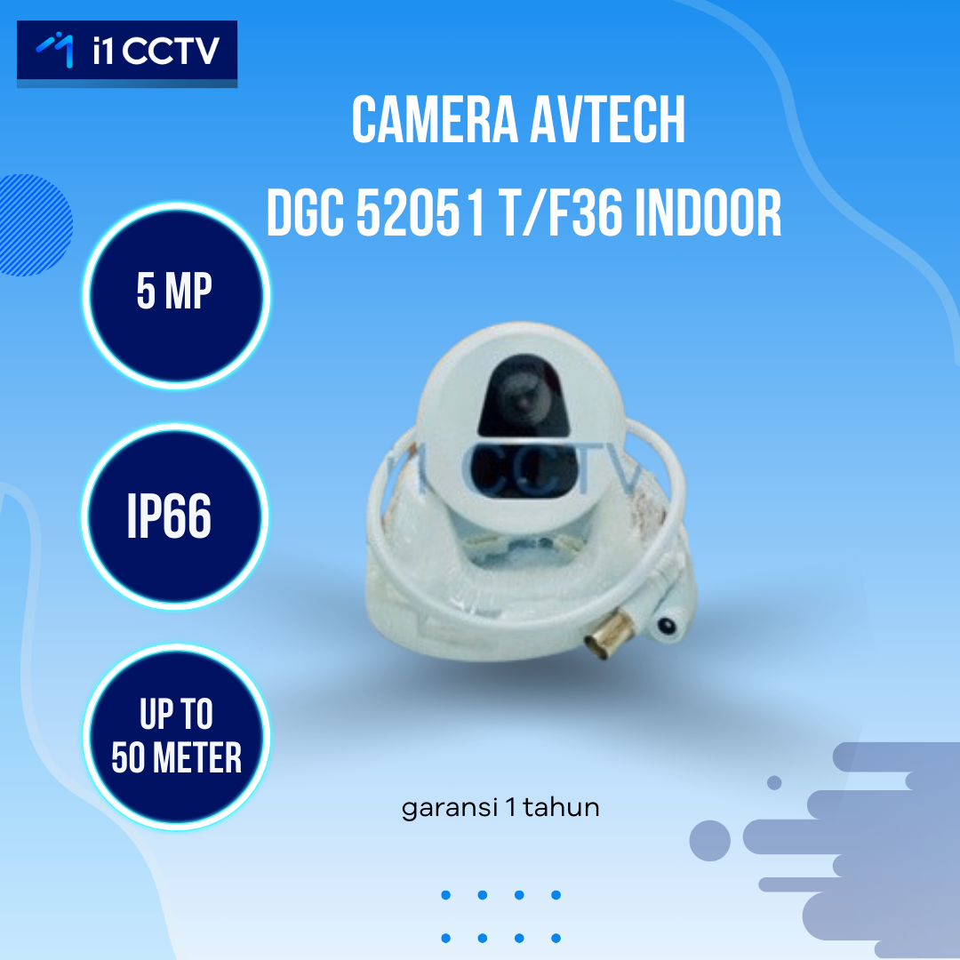 CAMERA AVTECH 5MP DGC 52051 T/F36 INDOOR