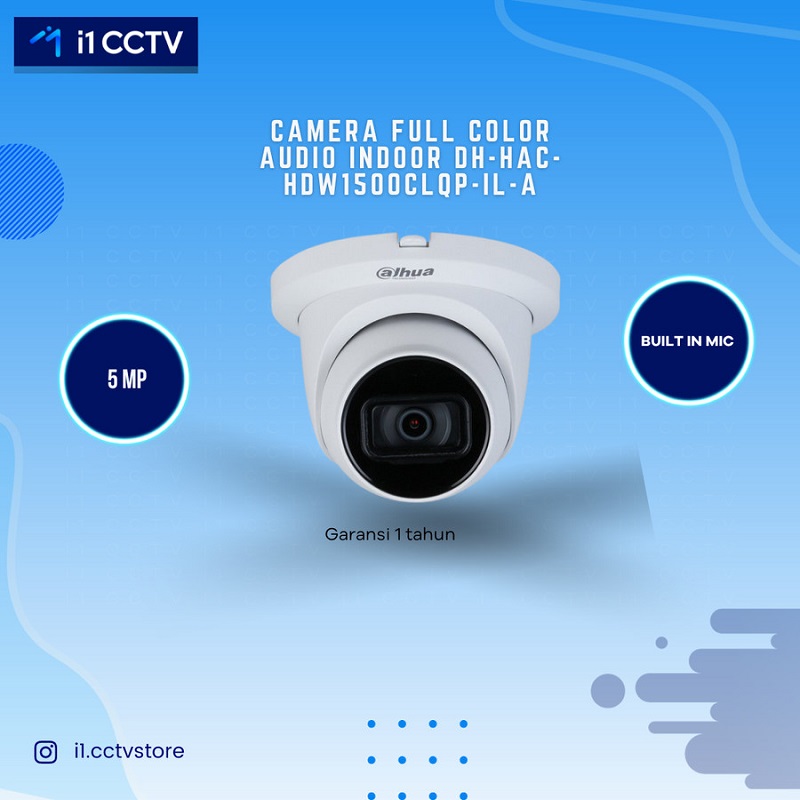CAMERA FULL COLOR AUDIO INDOOR  DH-HAC-HDW1500CLQP-IL-A