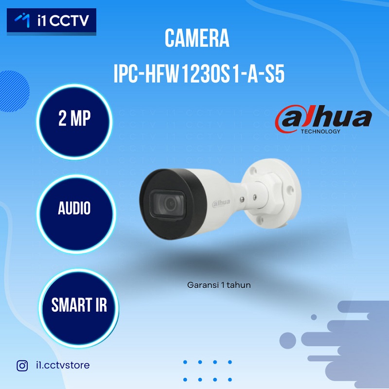 CAMERA AUDIO 2MP OUTDOOR IPC-HFW1230S1-A-S5