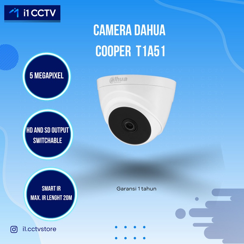 CAMERA DAHUA COOPER INDOOR 5MP T1A51
