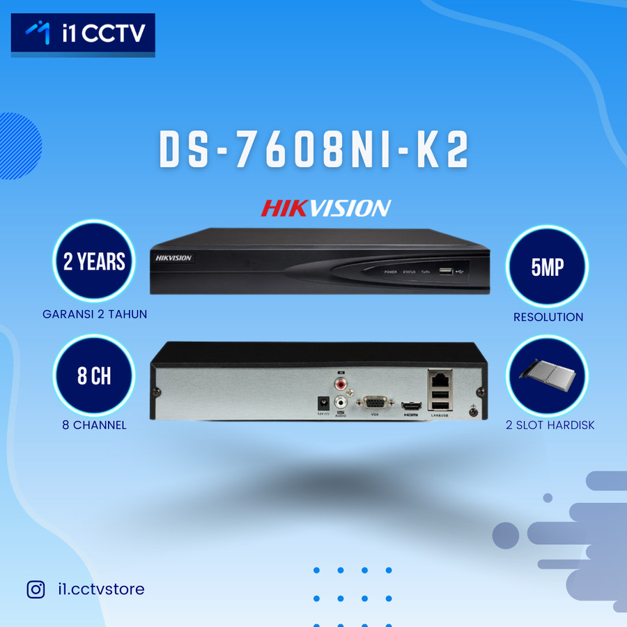 NVR HIKVISION IP 8 CHANNEL DS-7608NI-K2