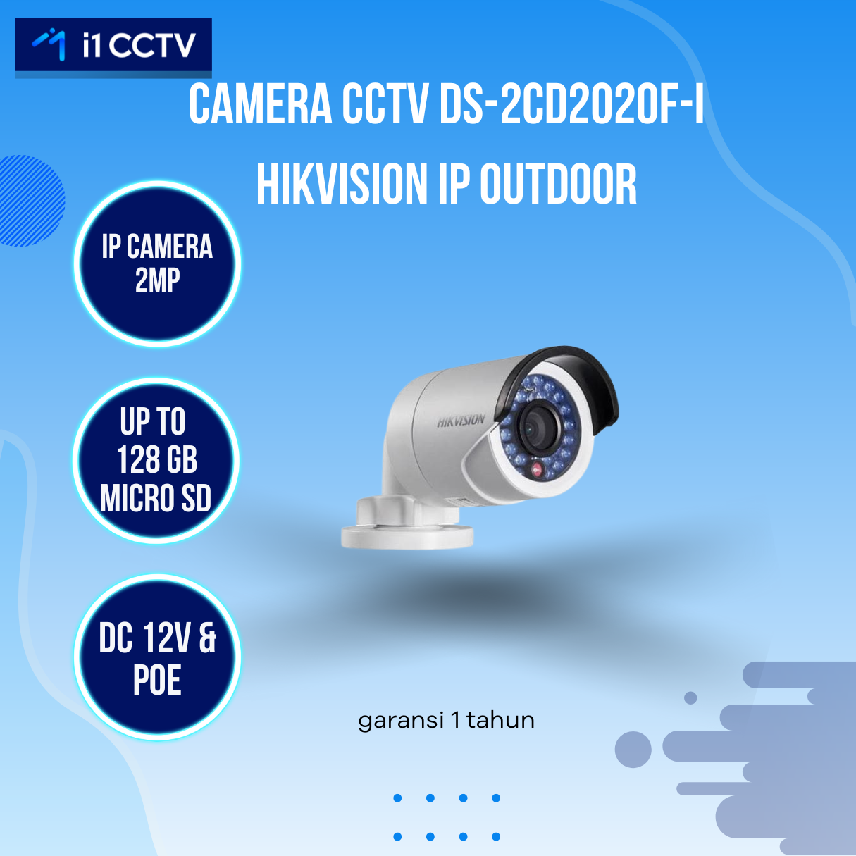 Camera CCTV DS-2CD2020F-I HIKVISION IP Outdoor 2mp
