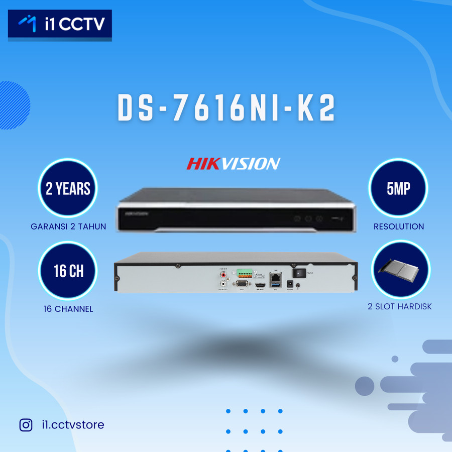 NVR HIKVISION DS-7616NI-K2 16 CHANNEL