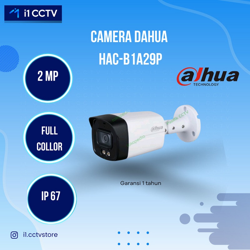 CAMERA FULL COLOR DAHUA COOPER OUTDOOR 2MP HAC-B1A29P