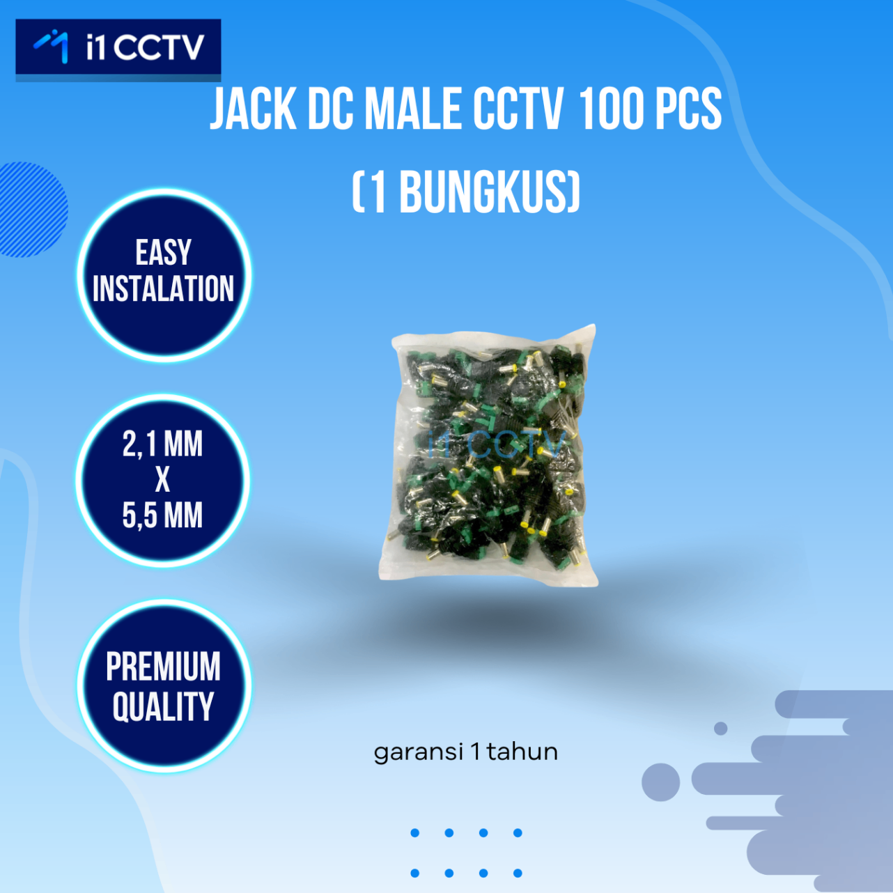 Jack DC Male CCTV 100 pcs (1 bungkus)