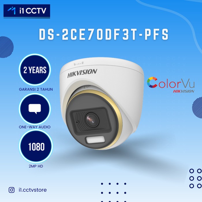 CAMERA HIKVISION COLORVU 2 MP DS-2CE70DF3T-PFS