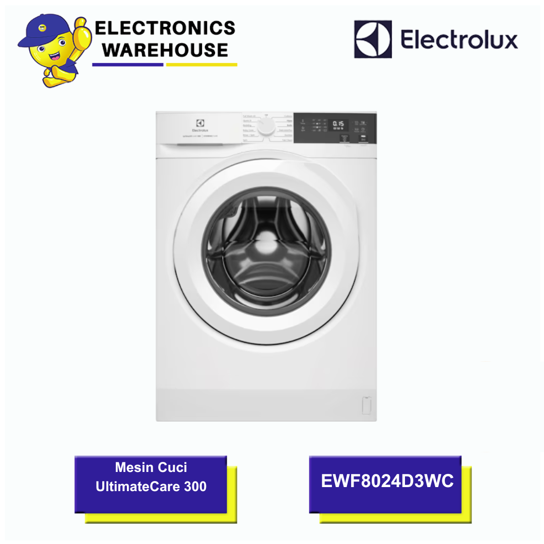 ELECTROLUX EWF8024D3WC / EWF 8024 D3WC Mesin Cuci Front Loading 8Kg