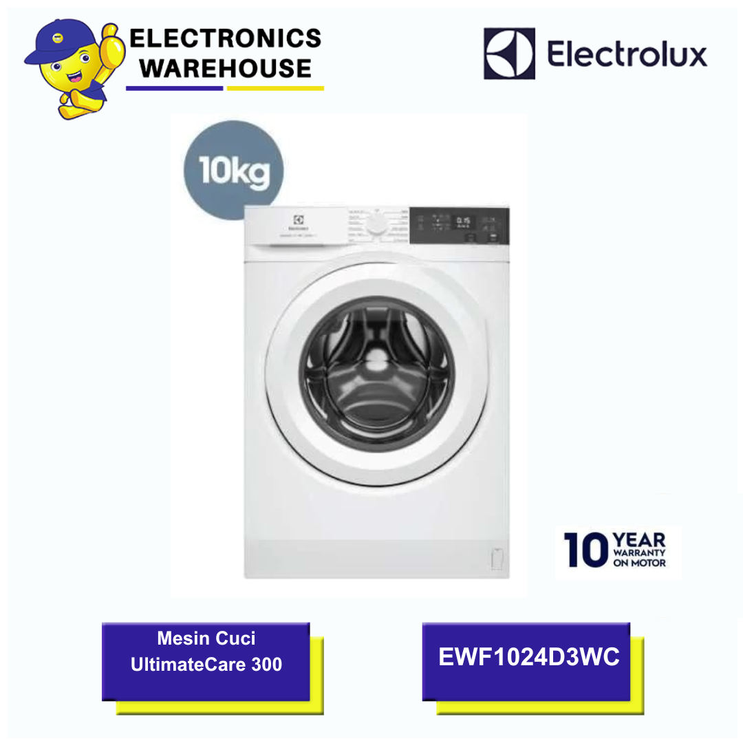 ELECTROLUX EWF1024D3WC / EWF 1024 D3WC Mesin Cuci Front Loading 10Kg