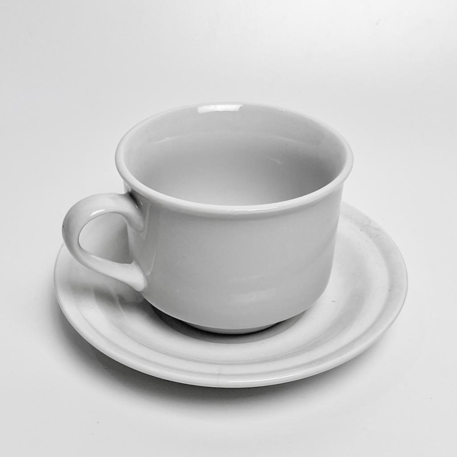Cangkir Set Kopitiam Keramk Polos/ Cangkir set Saucer Keramik