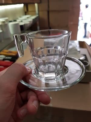 Gelas Kopi / Gelas Teh / Gelas Espresso (6Pcs gelas dan 6Pcs piring
