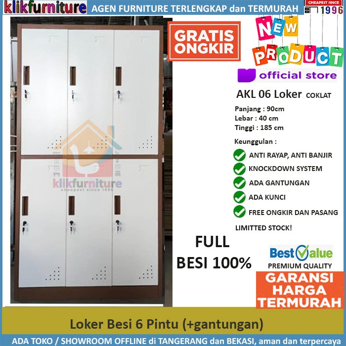 Loker Besi 6 Pintu AKL 06