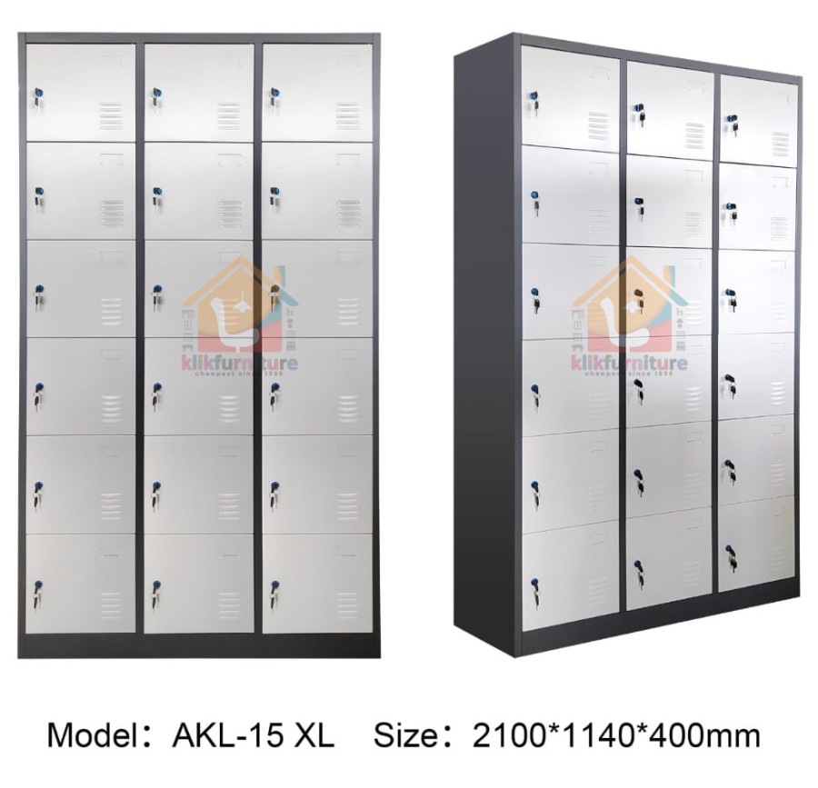 Size JUMBO Lemari Loker Locker Cabinet Besi 15 Pintu AKL 15 / TL05