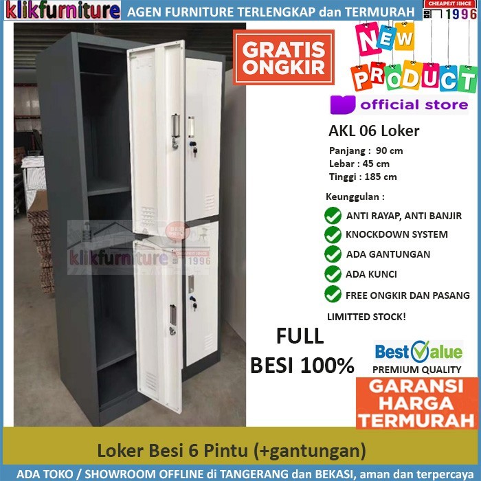 Loker Besi 6 Pintu AKL 06