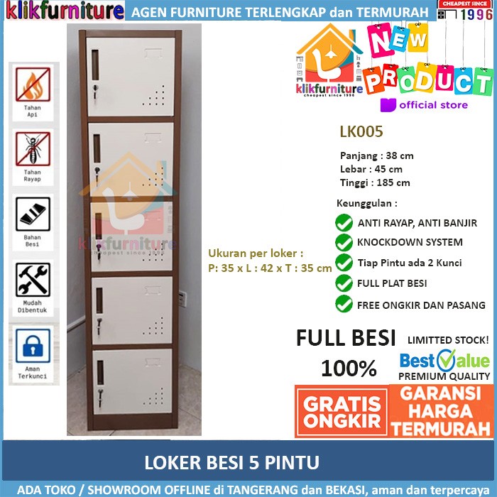 Lemari Loker Locker Cabinet 5 Pintu Full Besi SAPPORO KOLN 5