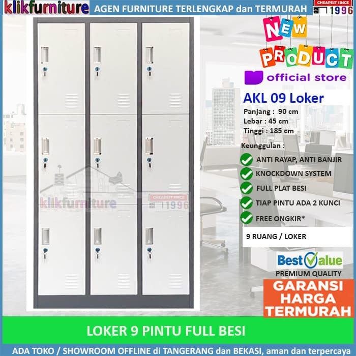 Loker Besi 9 Pintu AKL 09