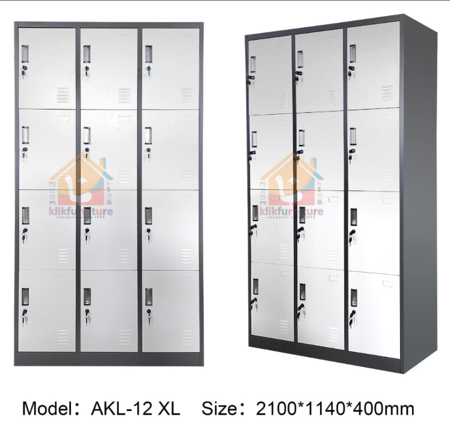 Size XL Locker Besi / Loker Besi 12 PINTU AKL 12 JUMBO