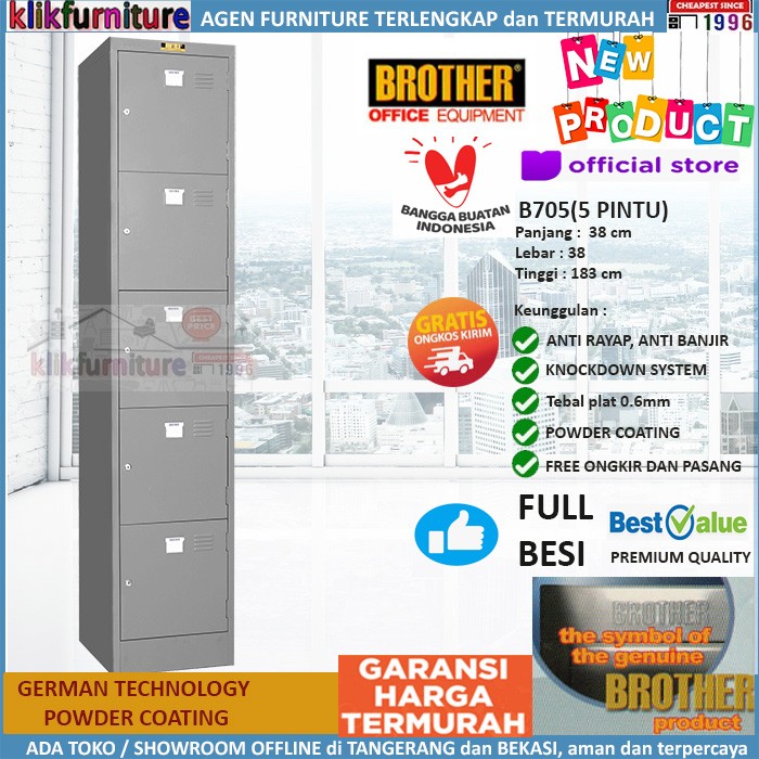 Loker Kabinet Locker Cabinet Besi 5 Pintu B705 Brother