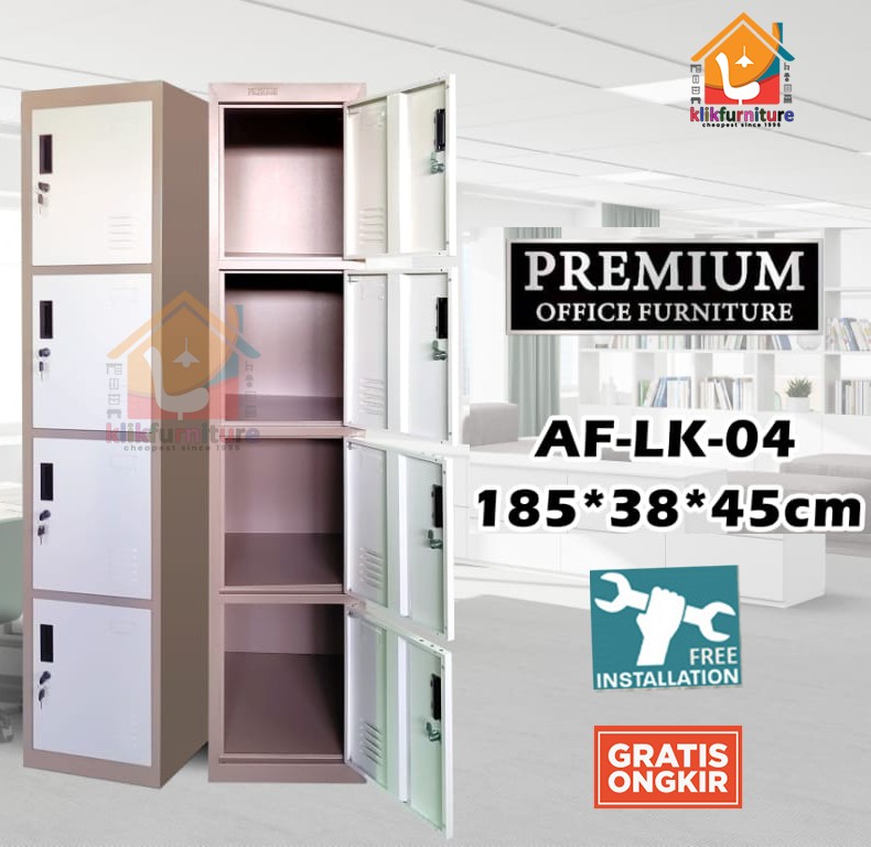 Loker Besi 4 Pintu LK 004 Coklat